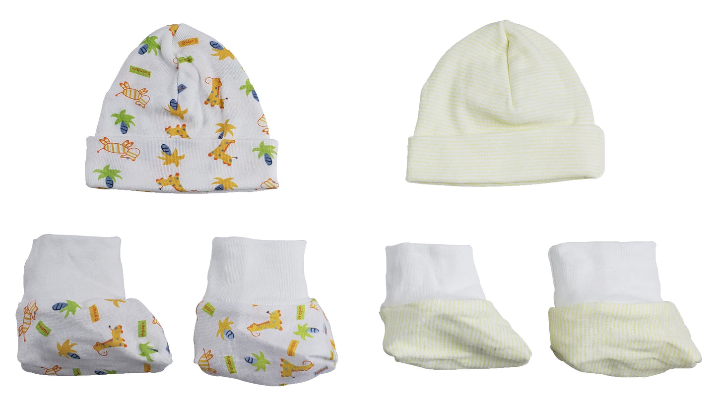 Caps, Booties - 4 pc Set CS_0028